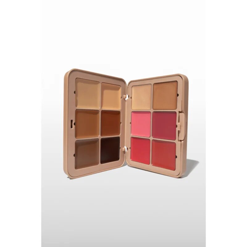 SOSU Cosmetics Complete Canvas Complexion Palette multifunkciós arc paletta az arcra árnyalat Dark 26.4 g