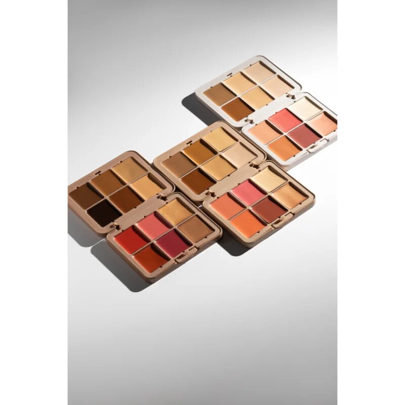 SOSU Cosmetics Complete Canvas Complexion Palette multifunkciós arc paletta az arcra árnyalat Dark 26.4 g