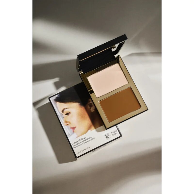 SOSU Cosmetics Contour & Glow élénkítő és bronzosító paletta 2x4.5 g