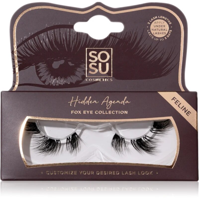 SOSU Cosmetics Hidden Agenda Fox Eye Collection műszempillák árnyalat Feline 1 db