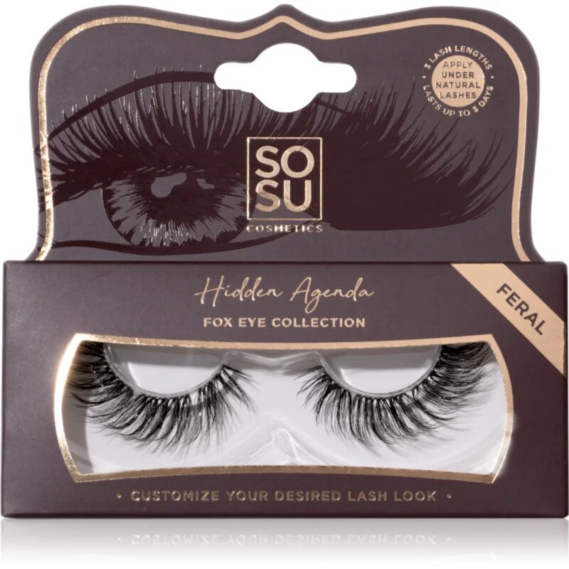 SOSU Cosmetics Hidden Agenda Fox Eye Collection műszempillák árnyalat Feral 1 db