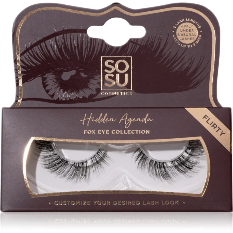 SOSU Cosmetics Hidden Agenda Fox Eye Collection műszempillák árnyalat Flirty 1 db