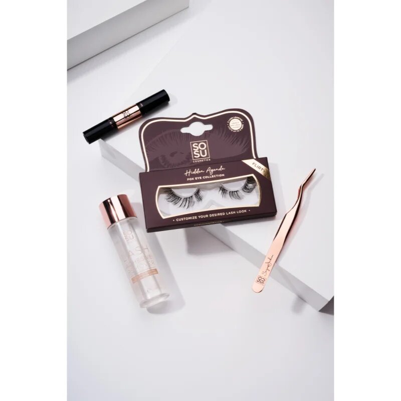 SOSU Cosmetics Hidden Agenda Fox Eye Collection műszempillák árnyalat Flirty 1 db