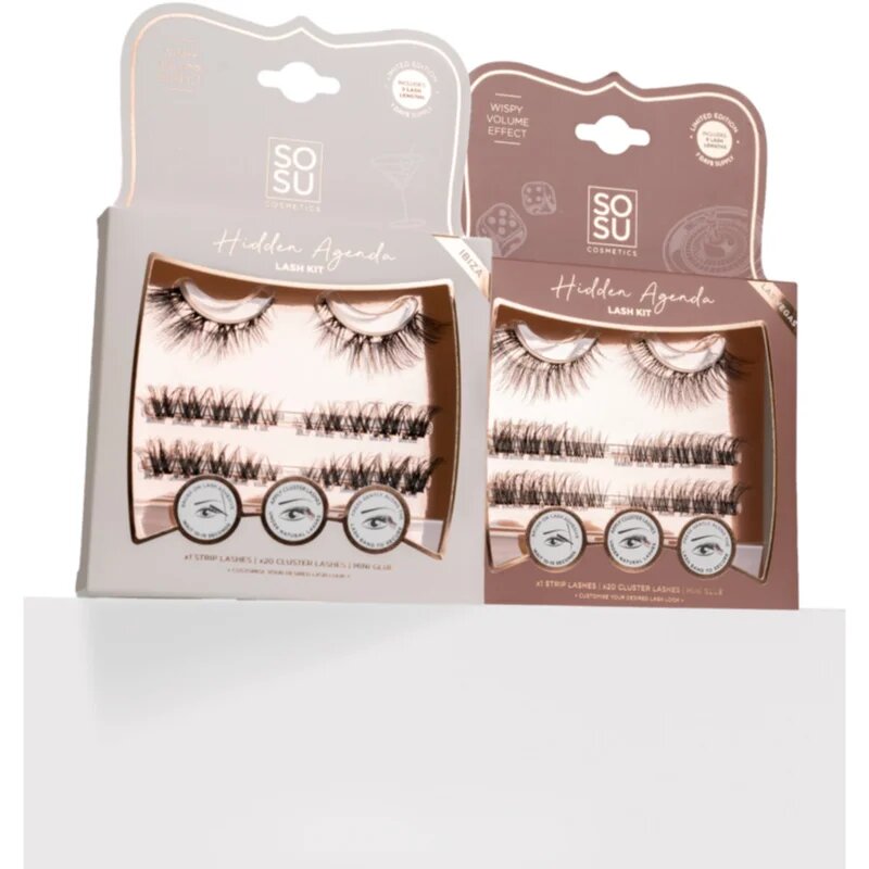 SOSU Cosmetics Hidden Agenda Lash Kit műszempillák Ibiza 1 db