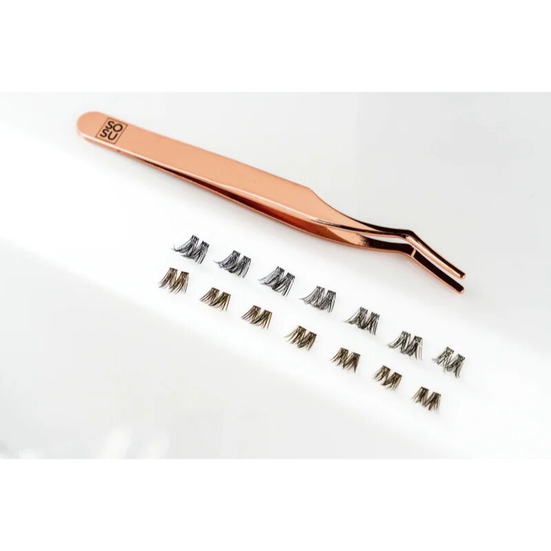 SOSU Cosmetics Hidden Agenda Undetectable Lashes Csomómentes elválasztott szempillák 10mm Brown 16 db