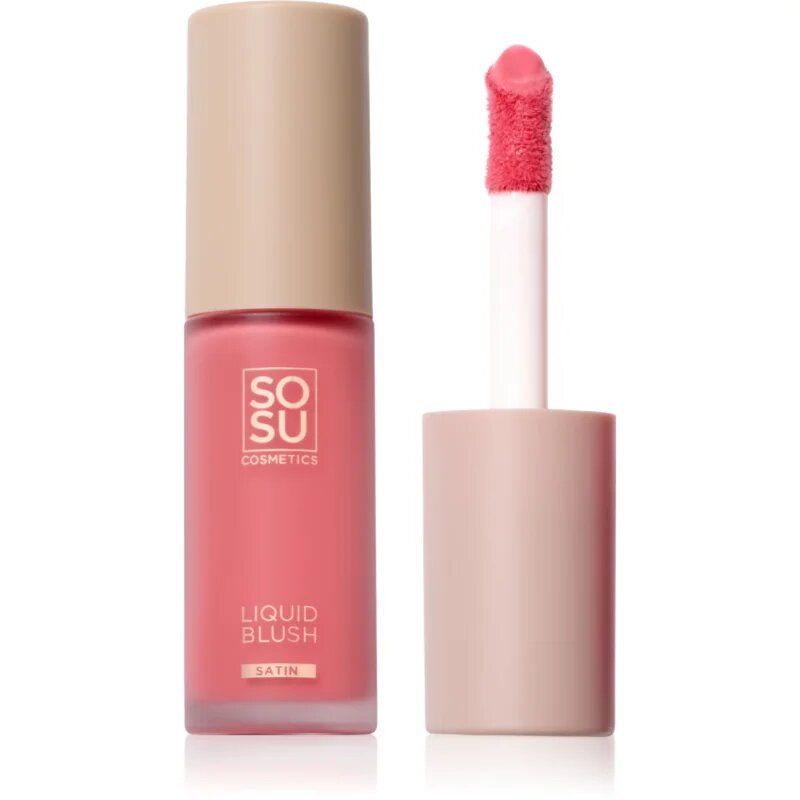 SOSU Cosmetics Liquid Blush Satin folyékony arcpirosító árnyalat Pink Pop 9 ml