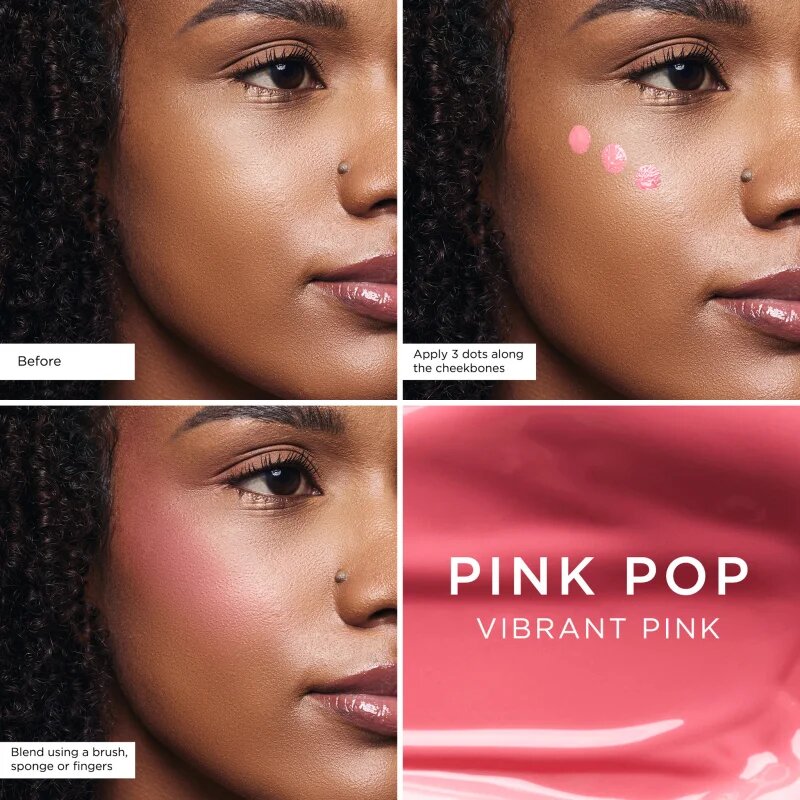 SOSU Cosmetics Liquid Blush Satin folyékony arcpirosító árnyalat Pink Pop 9 ml