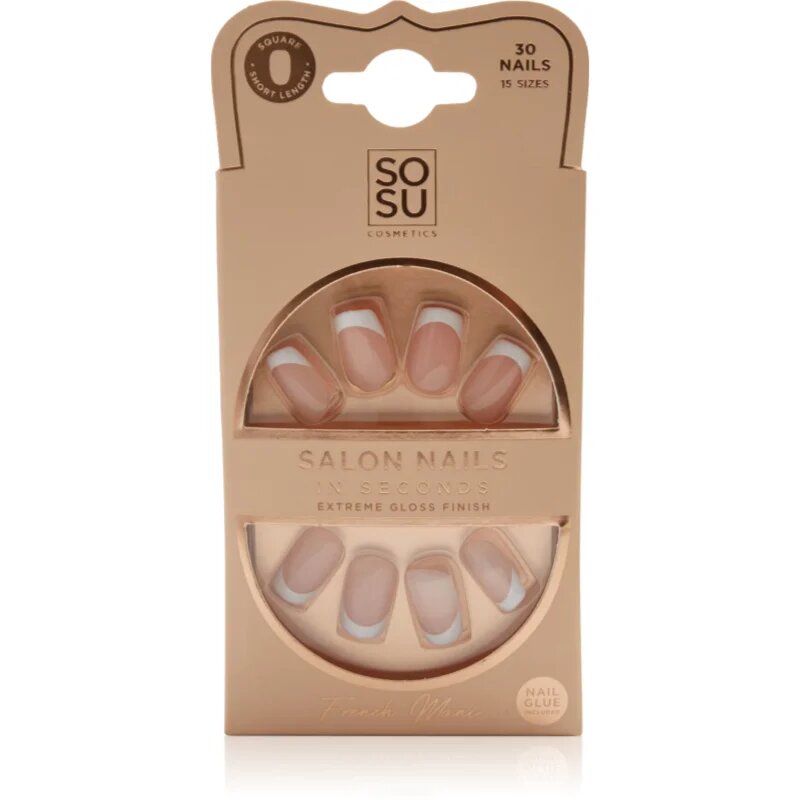SOSU Cosmetics Salon Nails French Mani műköröm árnyalat French Mani 30 db
