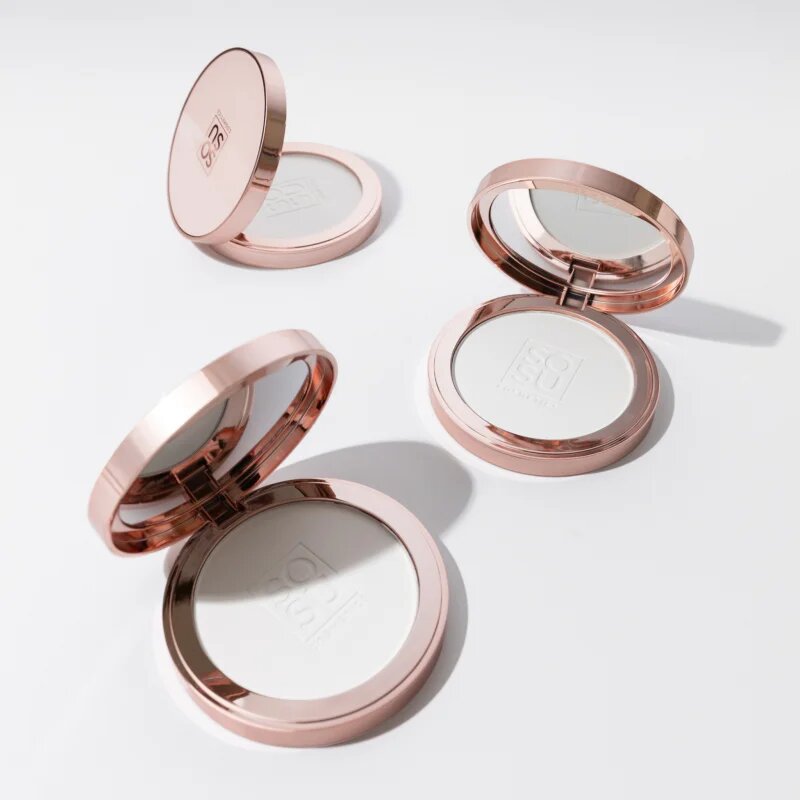 SOSU Cosmetics Sheer Silk Pressed Powder transparens púder 9 g