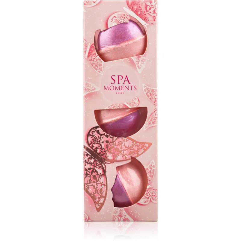 Spa Moments Bath Bombs Marshmallow szénsavas fürdő golyók bambuszvajjal