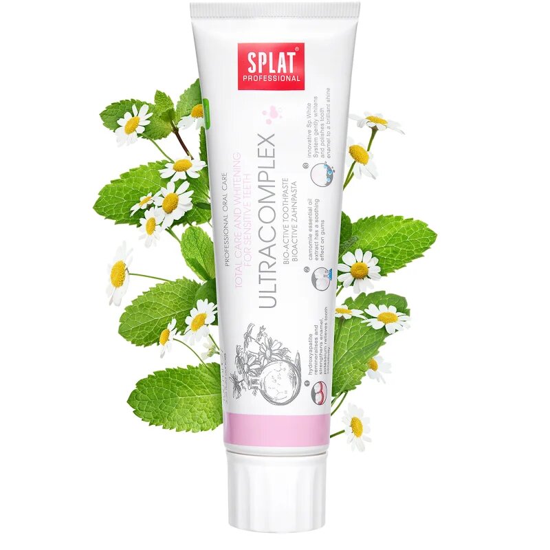 Splat Professional Ultracomplex bioaktív fogpaszta az érzékeny fogak teljeskörű ápolására és fehérítésére 100 ml