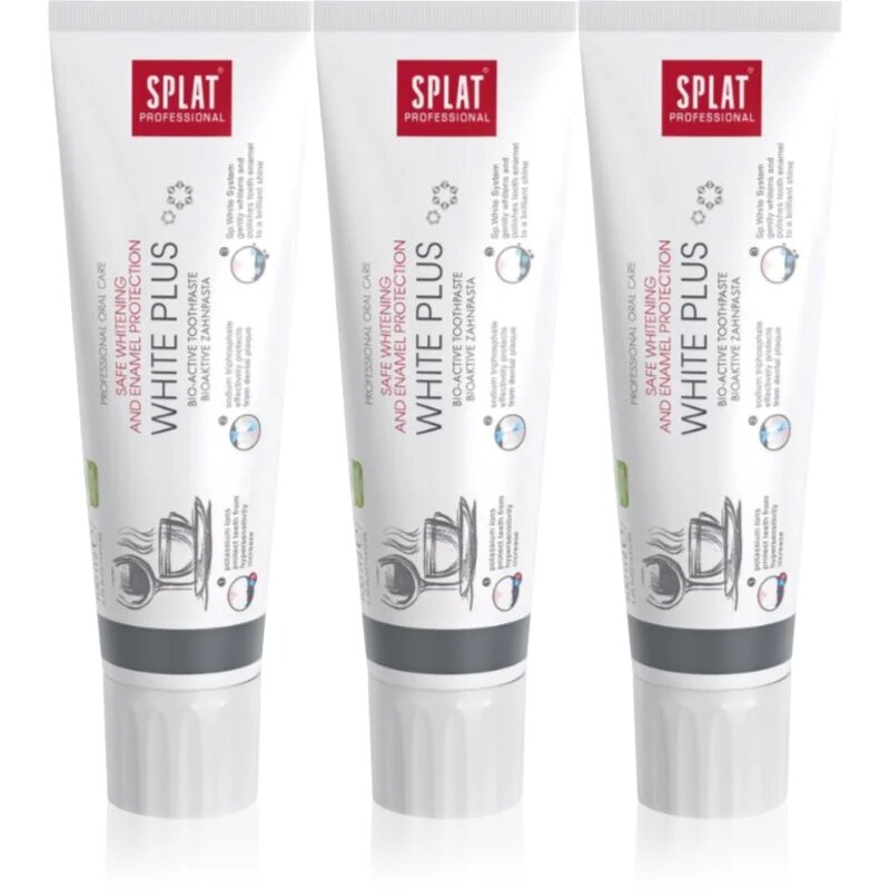 Splat Professional White Plus bioaktív fogpaszta a fogzománc gyengéd fehérítésére és védelmére