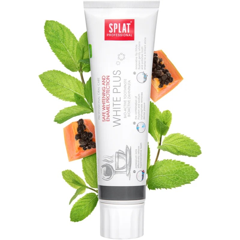 Splat Professional White Plus bioaktív fogpaszta a fogzománc gyengéd fehérítésére és védelmére 100 ml