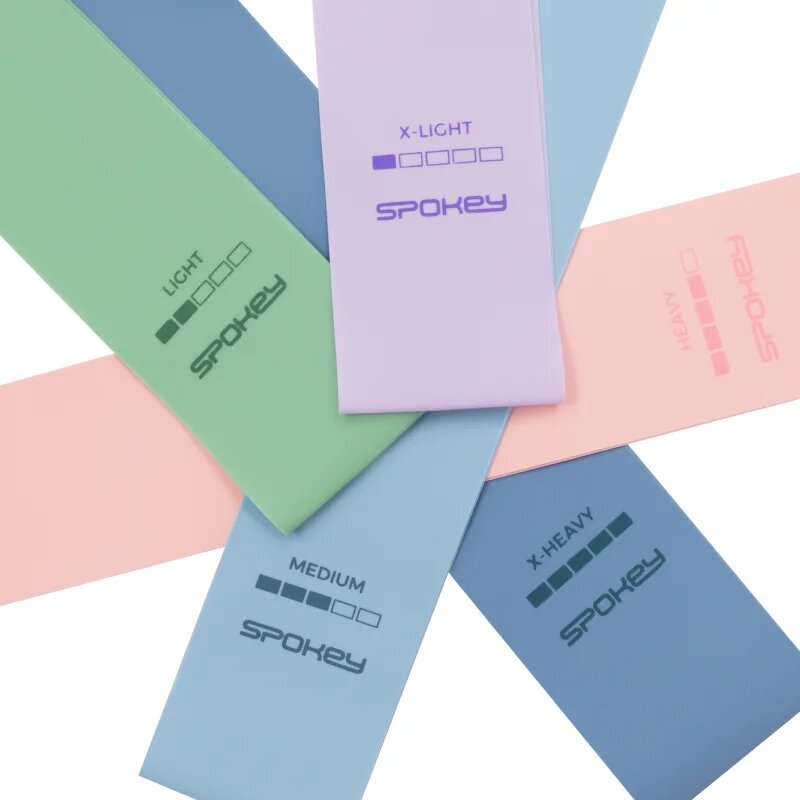 Spokey Artio Set erősítő gumiszalag készlet Pastel