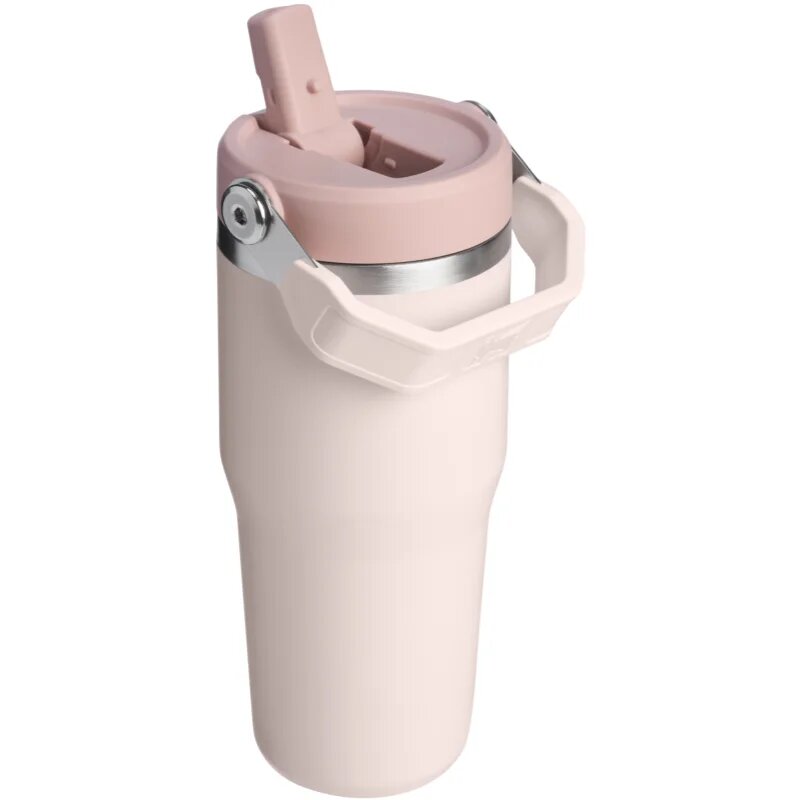 Stanley IceFlow™ Flip Straw 2.0 Tumbler rozsdamentes acél termokulacs Rose Quartz 410 ml