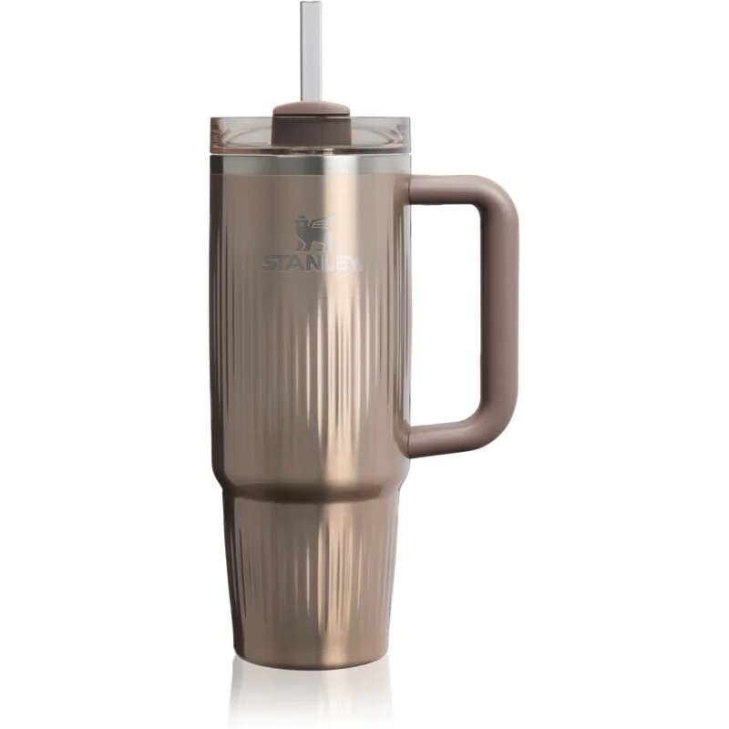 Stanley Quencher H2.O FlowState™ Fluted Tumbler rozsdamentes termosz szívószállal közepes Pale Gold Shine 1 db
