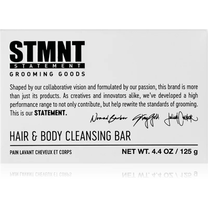 STMNT Care Hair & Body Cleansing Bar tisztító kemény szappan hajra szakállra és testre 125 g