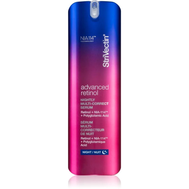 StriVectin Advanced Retinol Nightly Multi-Correct Serum regeneráló éjszakai szérum revitalizáló hatással retinollal 30 ml