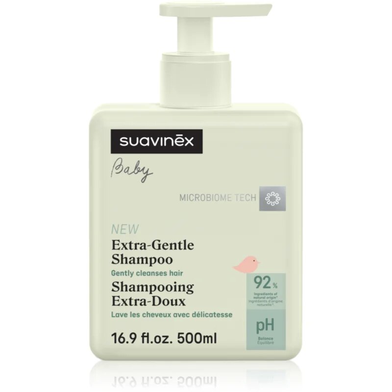 Suavinex Baby Extra-Gentle Shampoo finom állagú sampon gyermekeknek születéstől kezdődően 500 ml
