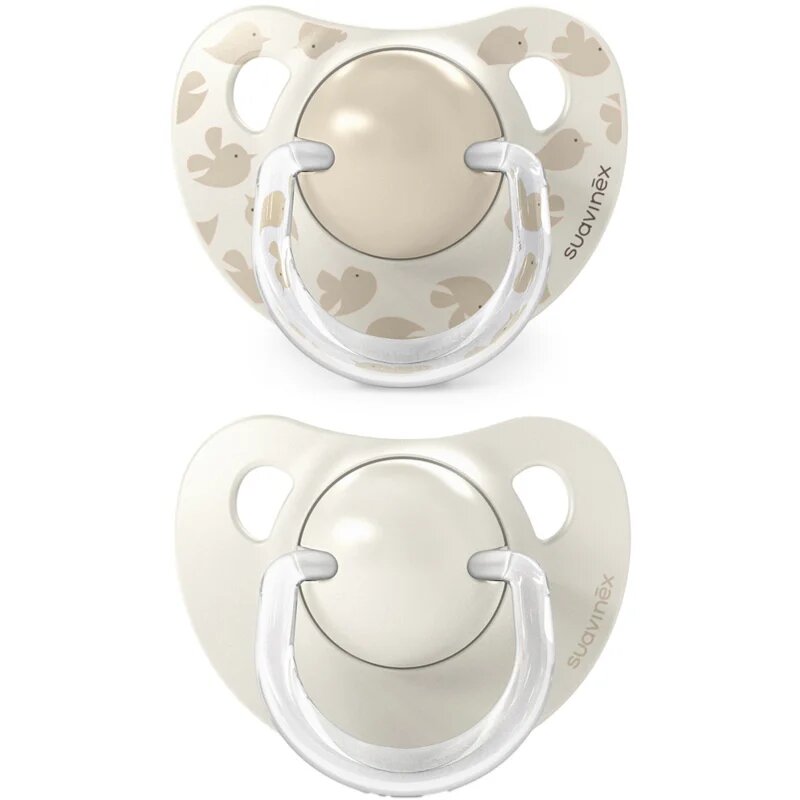 Suavinex Birdies Anatomical Silicone 6-18m cumi Cream 2 db