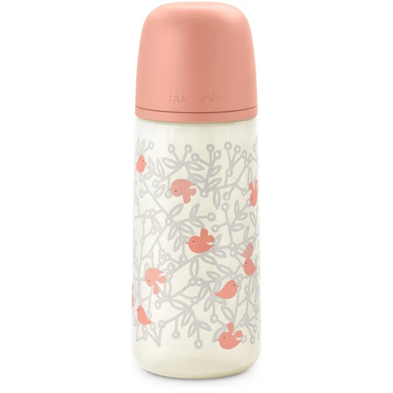 Suavinex Birdies Anticolic Baby Bottle cumisüveg Pink 360 ml