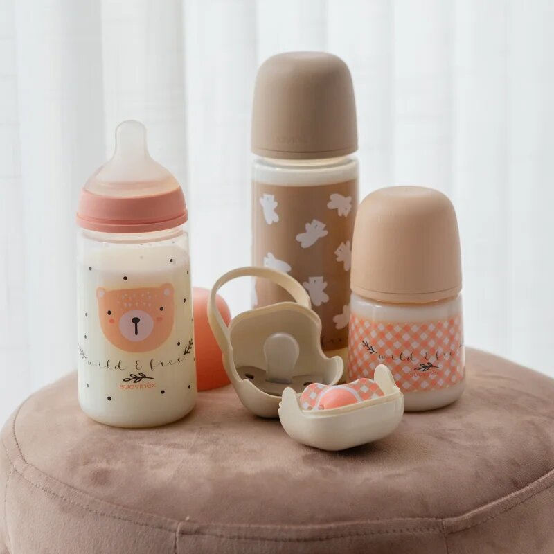 Suavinex Birdies Anticolic Baby Bottle cumisüveg Pink 360 ml