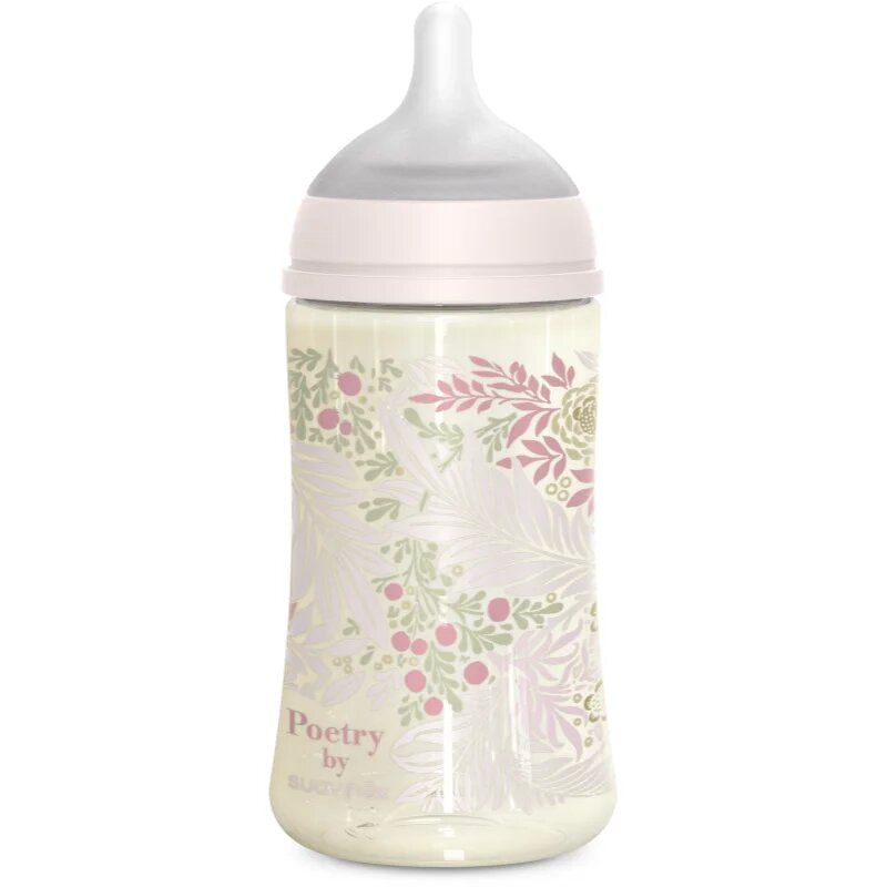 Suavinex Poetry SX Pro Physiological M cumisüveg 3 m+ Medium Flow - Pink 1 db