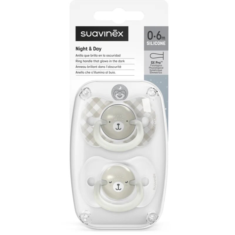Suavinex Wild & Free Night & Day cumi Grey 2 db