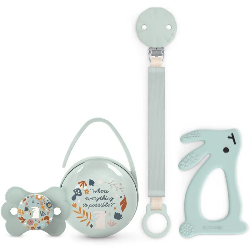 Suavinex Wonderland Gift Set 0-6 m Green ajándékszett újszülötteknek