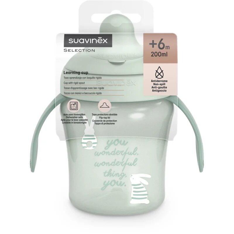 Suavinex Wonderland Learning Cup gyakorlóbögre Green 200 ml