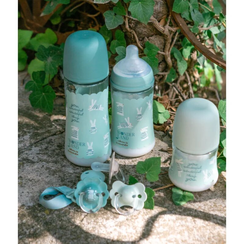 Suavinex Wonderland SX Pro Physiological Anti-Colic cumisüveg Green Bunny 360 ml