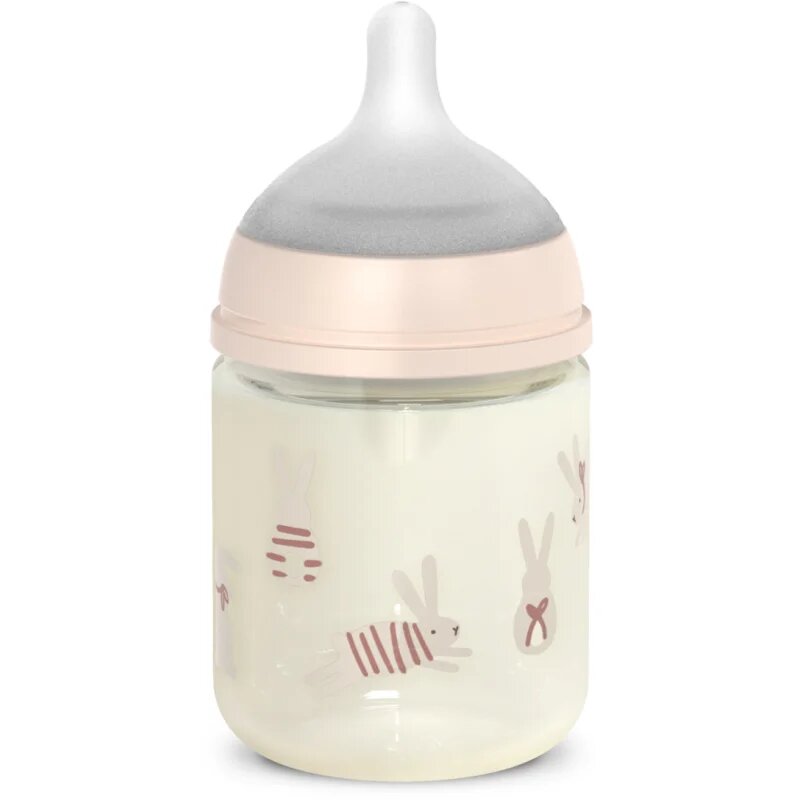 Suavinex Wonderland SX Pro Physiological Anti-Colic Glass cumisüveg üvegből SX PRO +0 SF Pink Bunny 120 ml