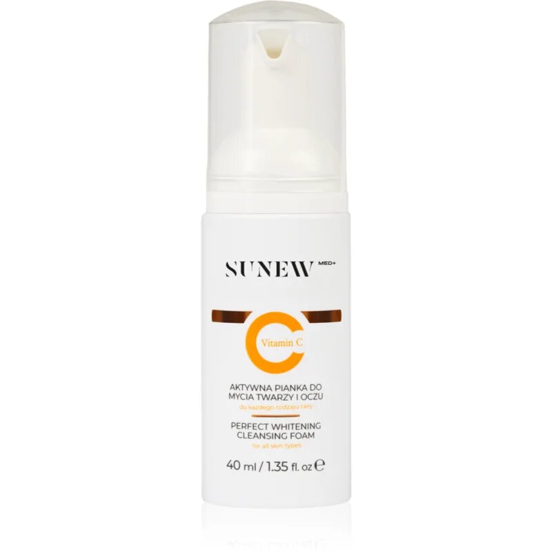 SUNEWMED+ Active Foaming Cleanser Face and Eye Makeup Removal tisztító és szemlemosó hab C vitamin 40 ml