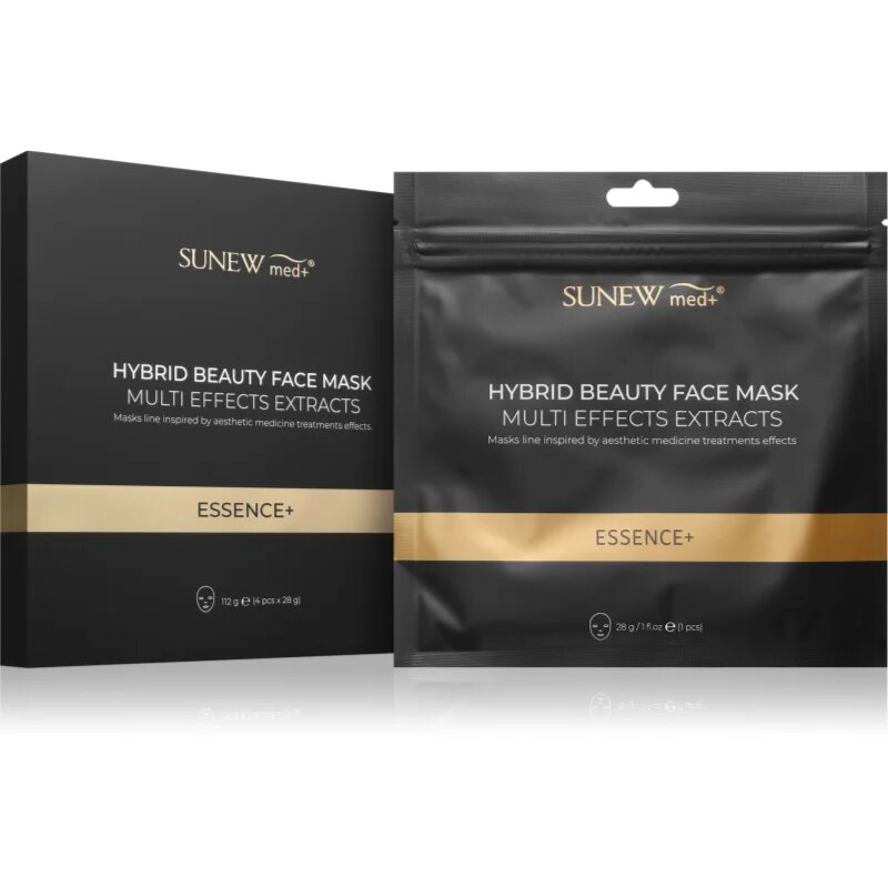 SUNEWMED+ ESSENCE+ Face Sheet Mask with Peptides and Snail Mucin hidratáló gézmaszk peptidekkel 4 db