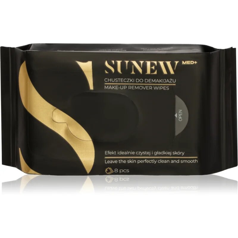 SUNEWMED+ Face and Eye Makeup Remover Wipes Sminkeltávolító kendők az arcra és a szemekre 8 db