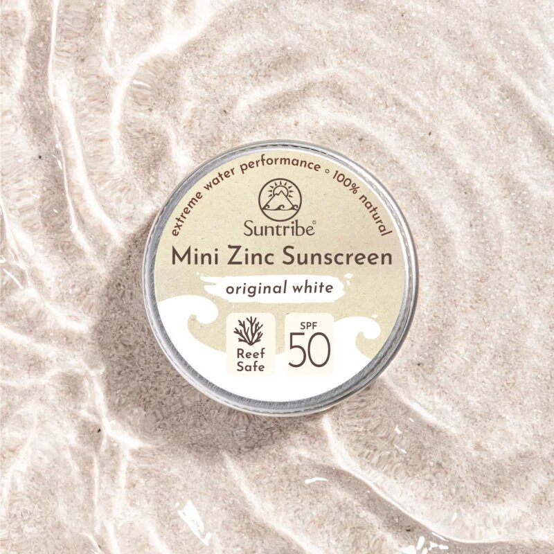 Suntribe Mini Zinc Sunscreen ásványi védőkrém arcra és testre SPF 50 Original White 15 g