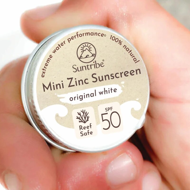 Suntribe Mini Zinc Sunscreen ásványi védőkrém arcra és testre SPF 50 Original White 15 g
