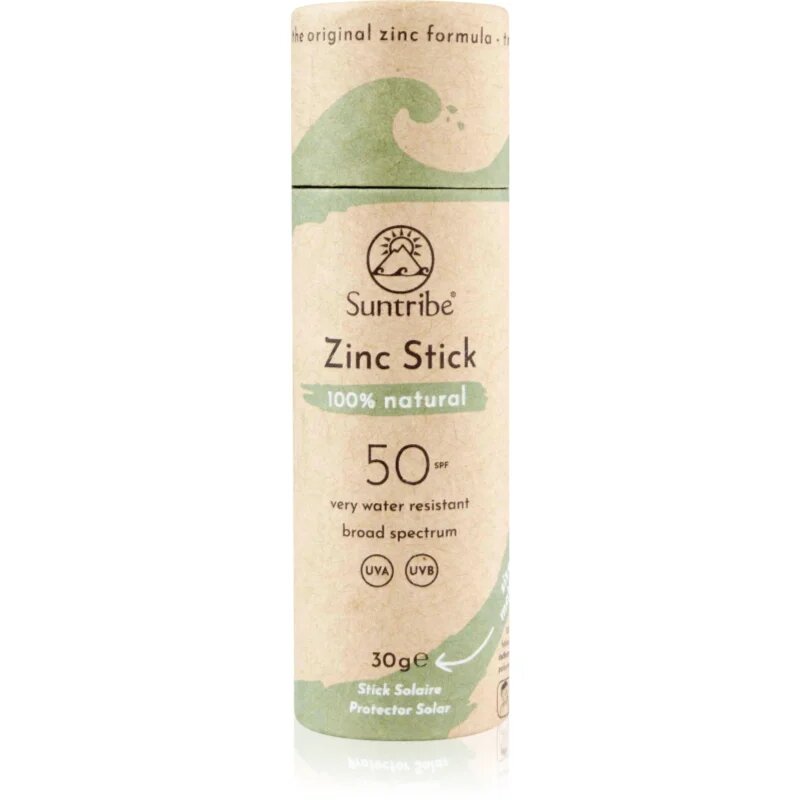 Suntribe Sports Zinc Stick ásványi védőkrém érzékeny területekre ceruzában SPF 50 Mint Green 30 g