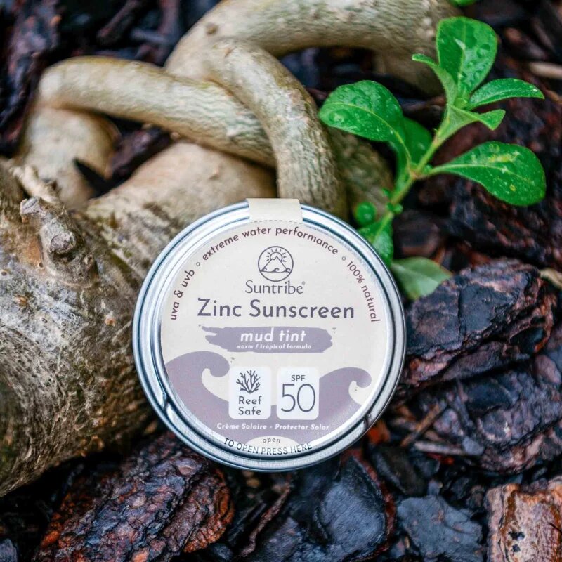 Suntribe Zinc Sunscreen ásványi védőkrém arcra és testre SPF 50 Mud Tint 45 g