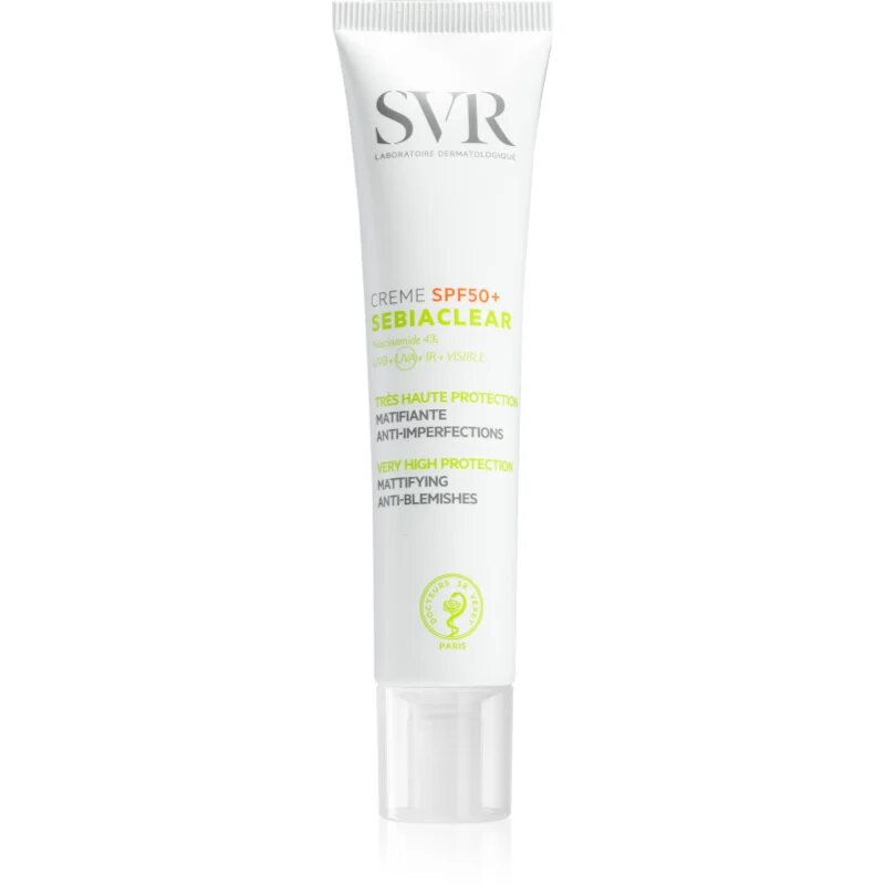 SVR Sebiaclear védő mattító arckrém SPF 50+ 40 ml