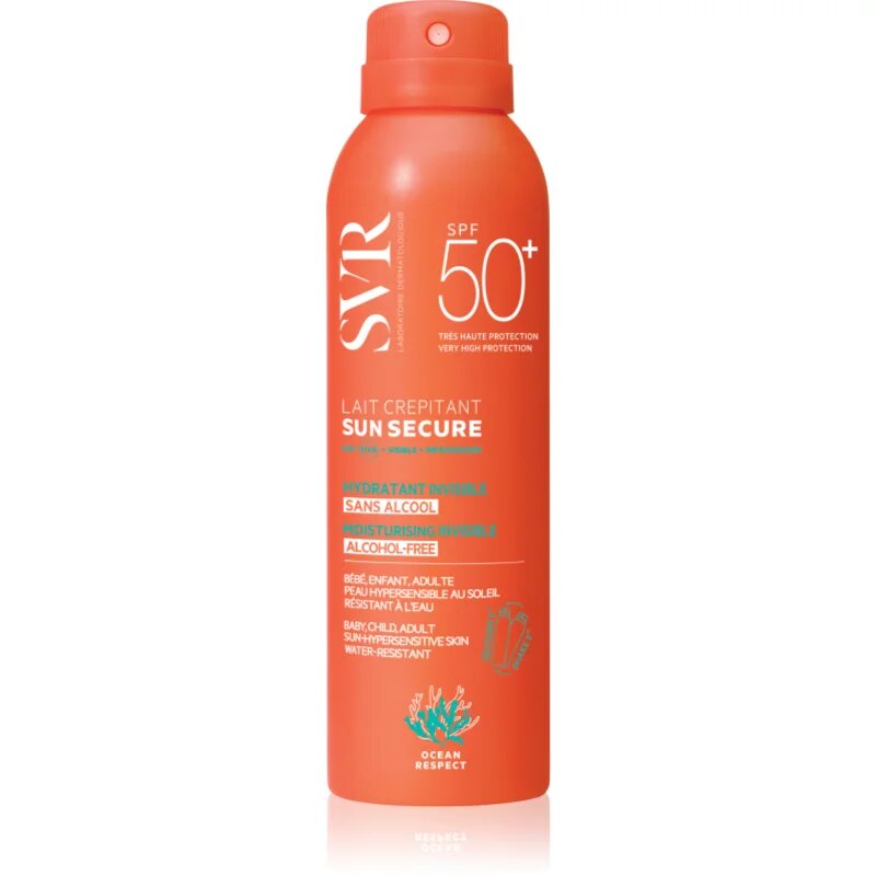 SVR Sun Secure Lait Crepitant napozótej spray -ben SPF 50+ 200 ml