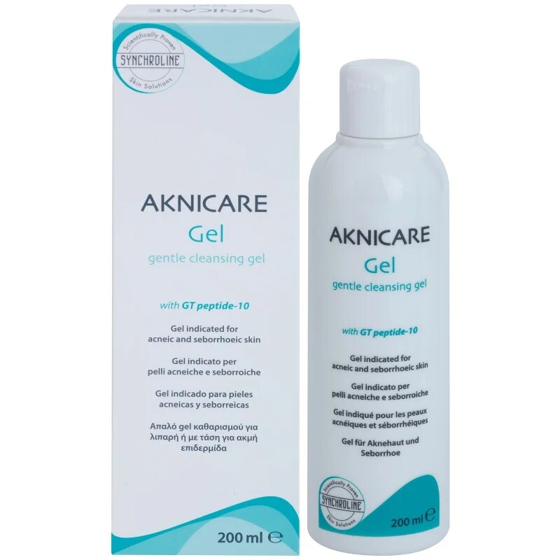 Synchroline Aknicare bőrtisztító gél pattanásos és szeborrheás bőrre 200 ml