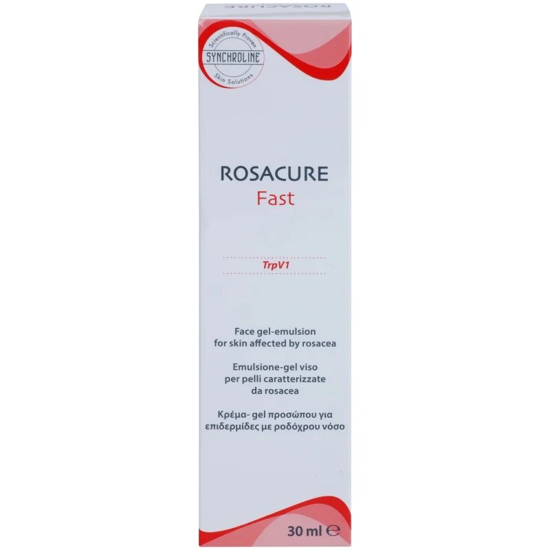 Synchroline Rosacure Fast zselés emulzió Érzékeny bőrpírra hajlamos bőrre 30 ml