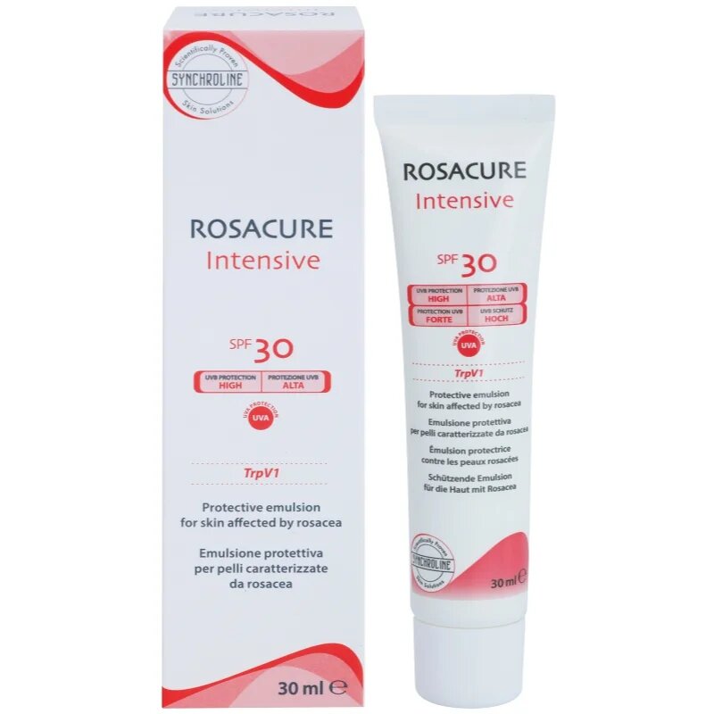 Synchroline Rosacure Intensive védő emulzió az érzékeny és kipirosodásra hajlamos bőrre SPF 30 30 ml