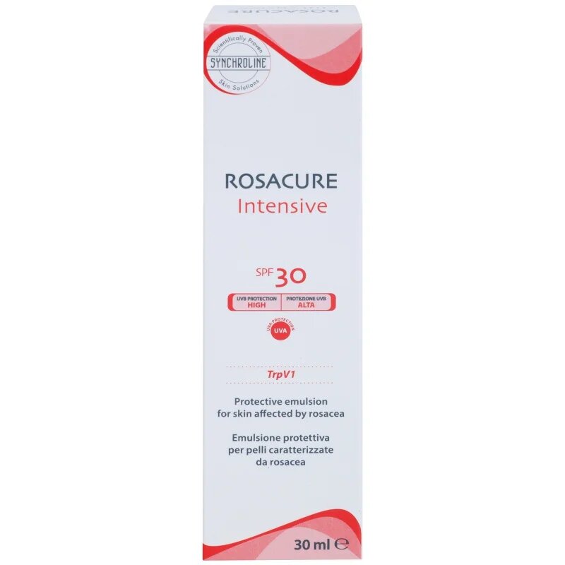 Synchroline Rosacure Intensive védő emulzió az érzékeny és kipirosodásra hajlamos bőrre SPF 30 30 ml