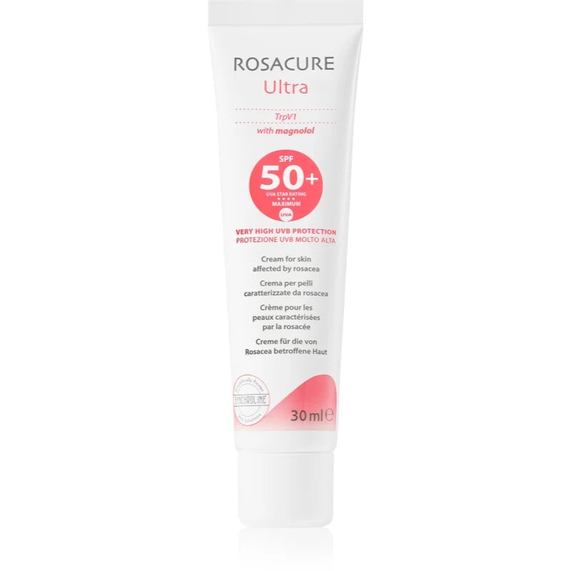 Synchroline Rosacure Ultra védőkrém Érzékeny bőrpírra hajlamos bőrre SPF 50+ 30 g