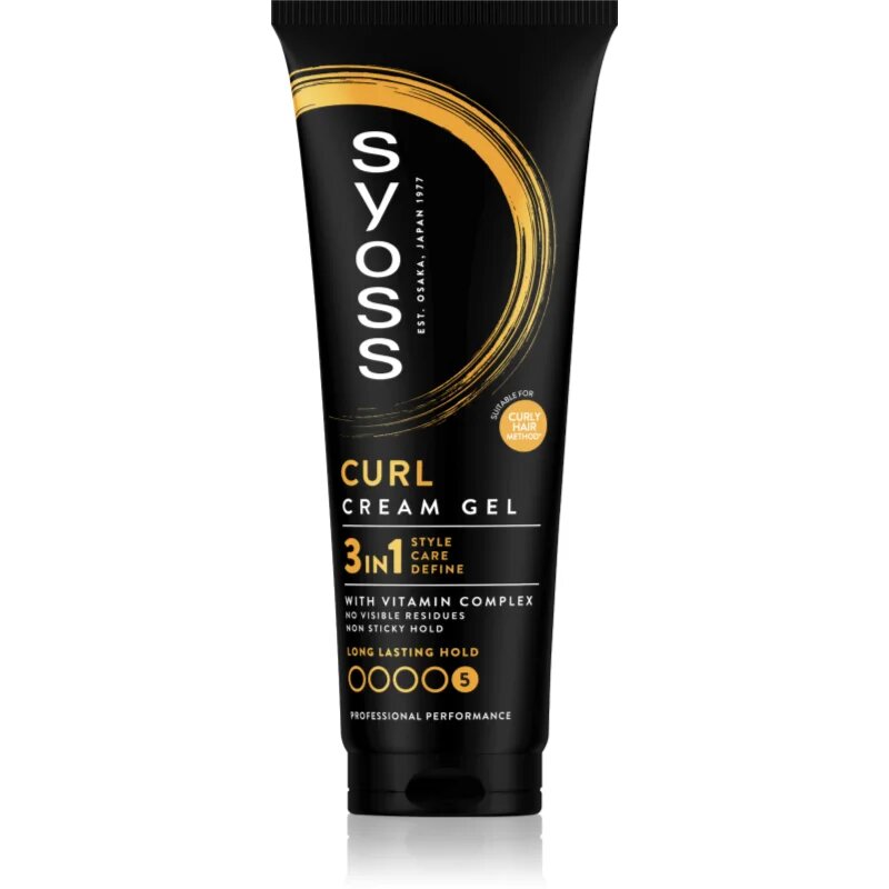 Syoss Curl Cream Gel formázó krém a hullámok kiemelésére géles textúrájú 250 ml