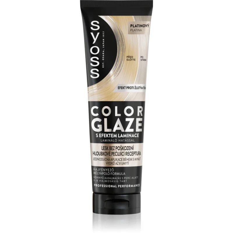 Syoss Intense Glaze Color színező hajfesték a magas fényért árnyalat Platinum 130 ml