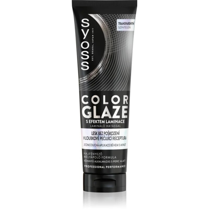 Syoss Intense Glaze Color színező hajfesték a magas fényért árnyalat Transparent 130 ml