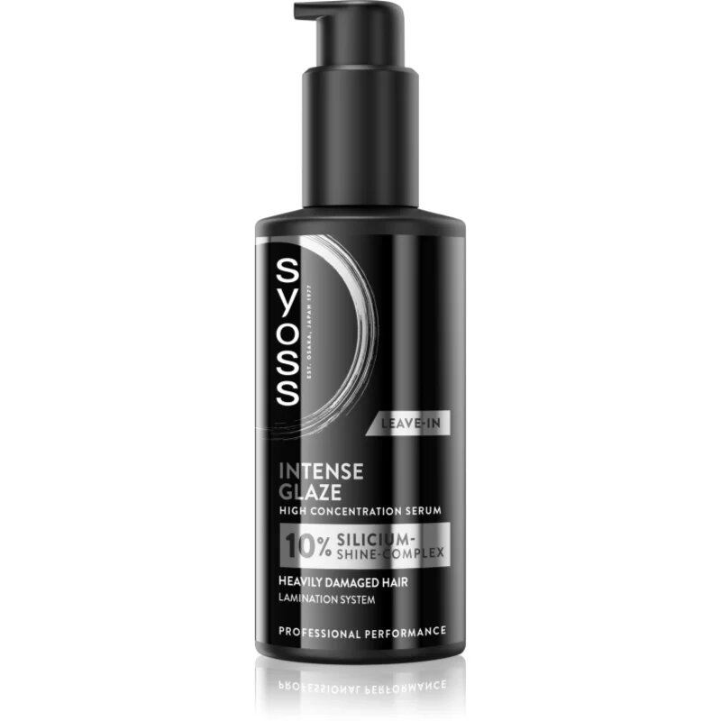 Syoss Intense Glaze High Concentration Serum leöblítést nem igénylő szérum nagyon sérült hajra 100 ml